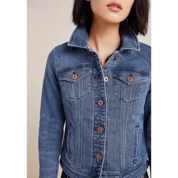 Anthropologie Pilcro Classic Denim Jean Jacket - Picture 8 of 9
